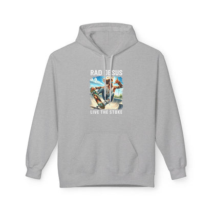 light grey skateboarding graphic hoodie