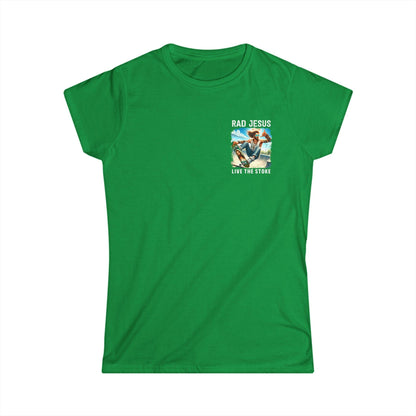 green women's left chest print