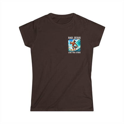 brown women's pocket surf shirt