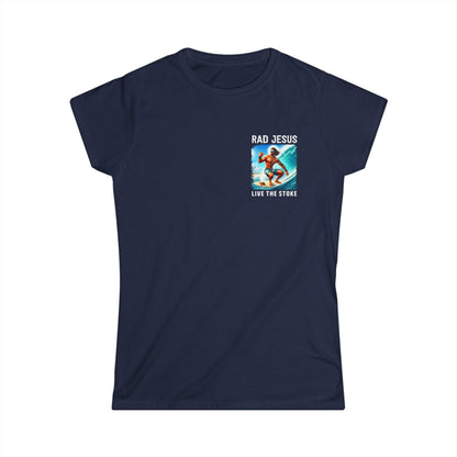 navy blue women's pocket surf shirt